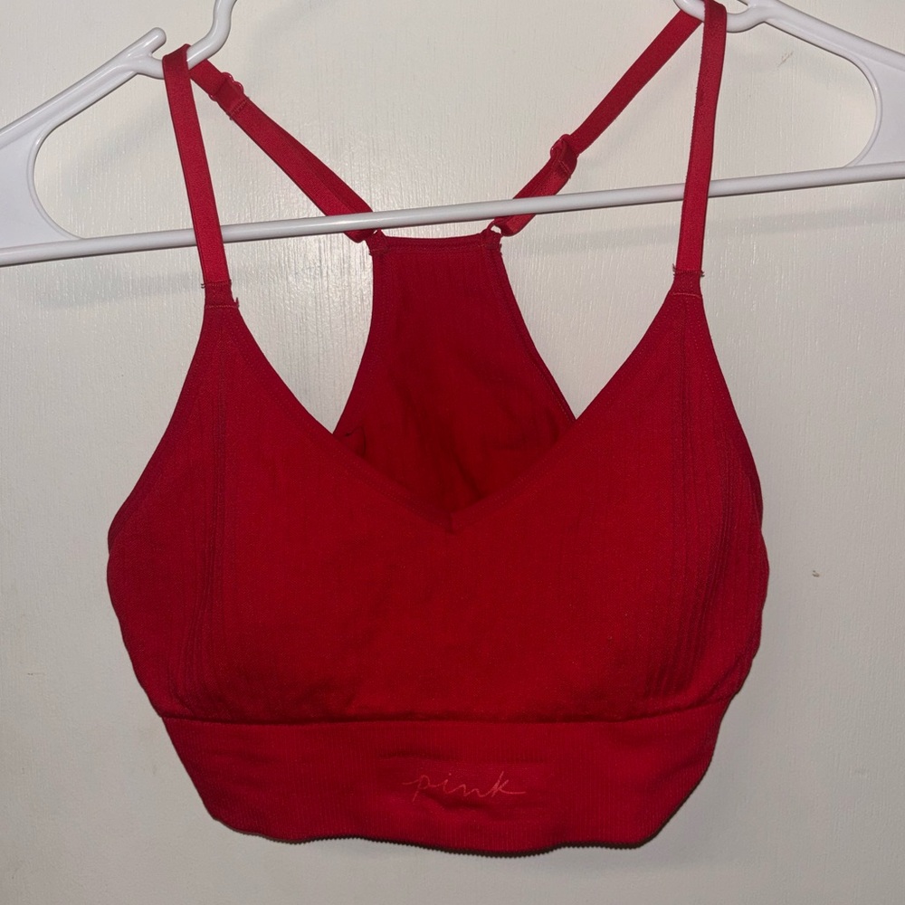 💕Victoria's Secret PINK seamless lightly lined ribbed bralette💕